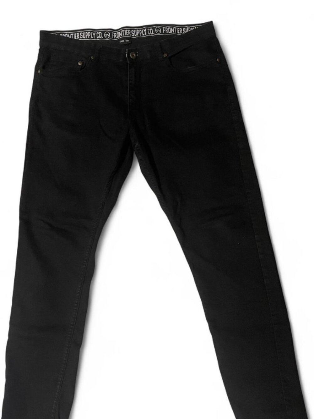 Frontier Supply Co. Men's Black Jeans - Size 34x30 - Slim Straight